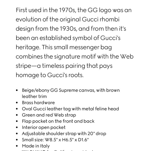 ⚡️Gucci Neo GG Supreme Crossbody Small Messenger Bag with Stripe Canvas Strap - Picture 6 of 16